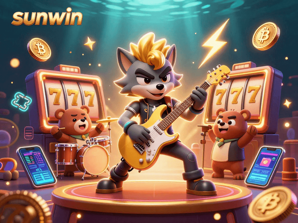 Experience the thrill of slots with sunwin, featuring captivating characters and crypto elements.