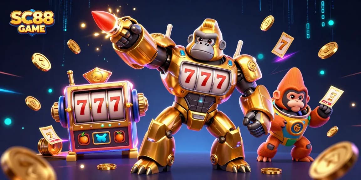 Experience the thrill of SC88 GAME with a dazzling 3D illustration of casino action and wins.