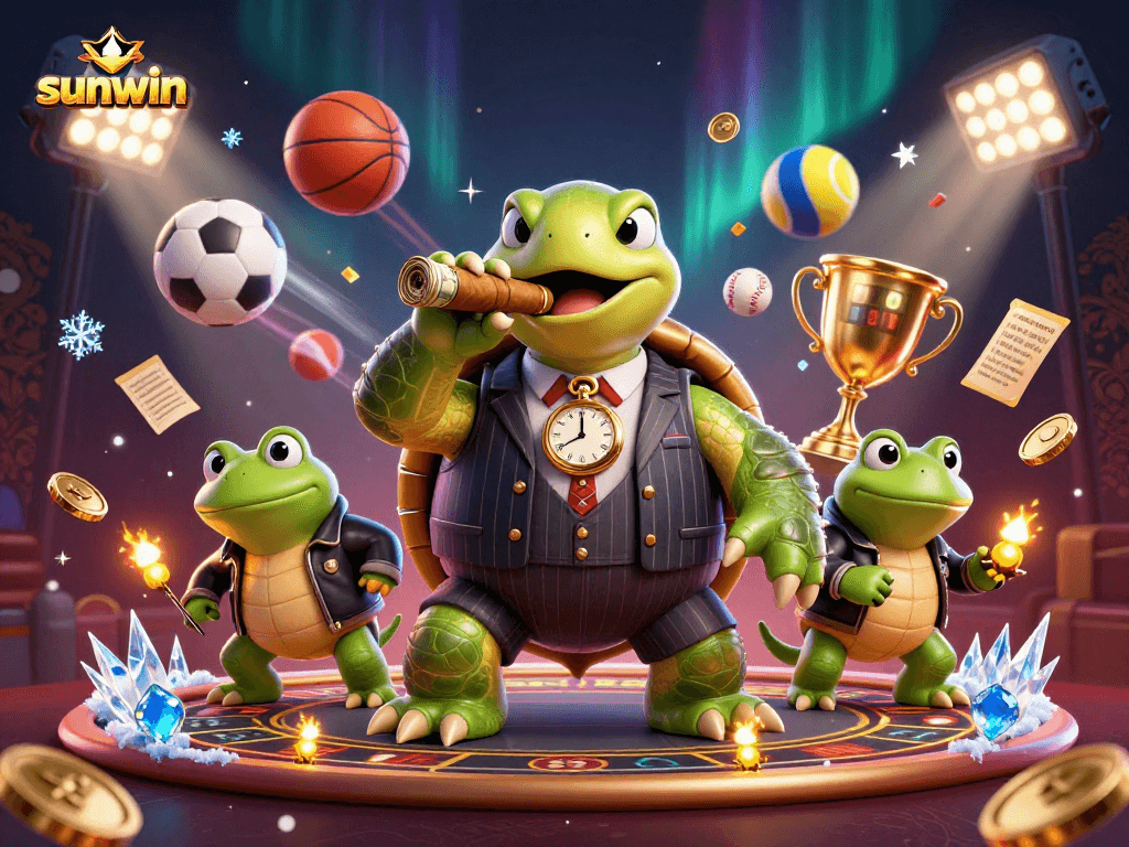 Engage in thrilling gaming action at Sunwin with dynamic sports-themed casino elements.