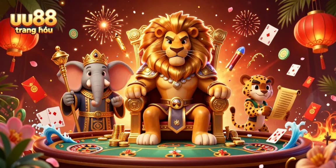 Experience the excitement at uu88 trang chủ with a vibrant casino scene featuring dynamic game elements.