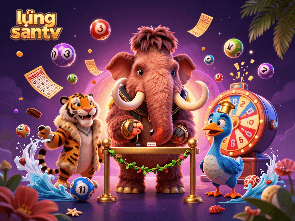 Experience the excitement of lương sơn tv with vibrant lottery elements and dynamic casino characters.