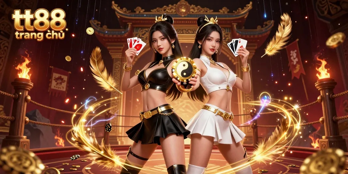 Experience the thrilling bets at tt88 trang chủ with stunning visuals of Asian women holding playing cards.