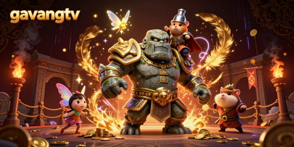Experience thrilling gameplay with gavangtv's magical guardian, vibrant elements, and an enchanting atmosphere.
