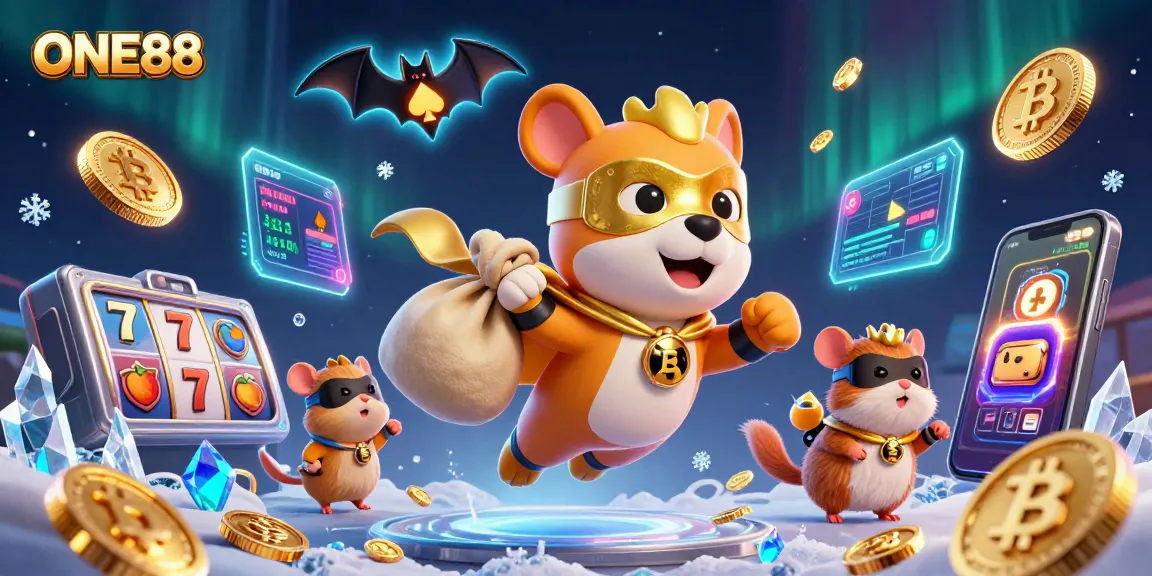 Experience the winning energy of ONE88 with a thrilling casino adventure featuring a superhero dog and hamster.