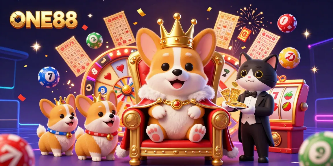 Experience the excitement of winning at ONE88 with vibrant slot reels and enchanting characters.
