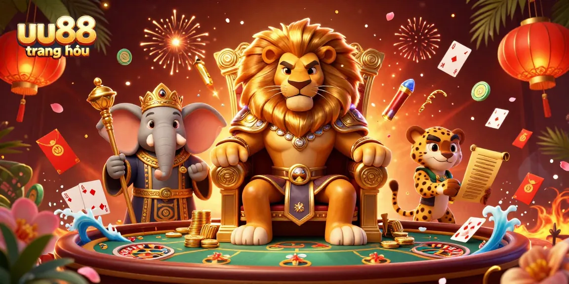 Experience the excitement at uu88 trang chủ with a vibrant casino scene featuring dynamic game elements.