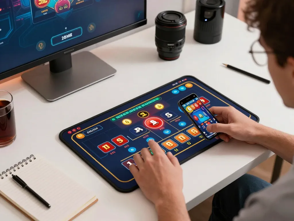 Casino utan svensk licens swish visad på smartphoneskärm, som visar mobil speluppsättning