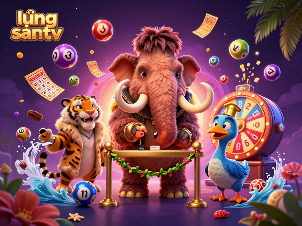 Experience the excitement of lương sơn tv with vibrant lottery elements and dynamic casino characters.