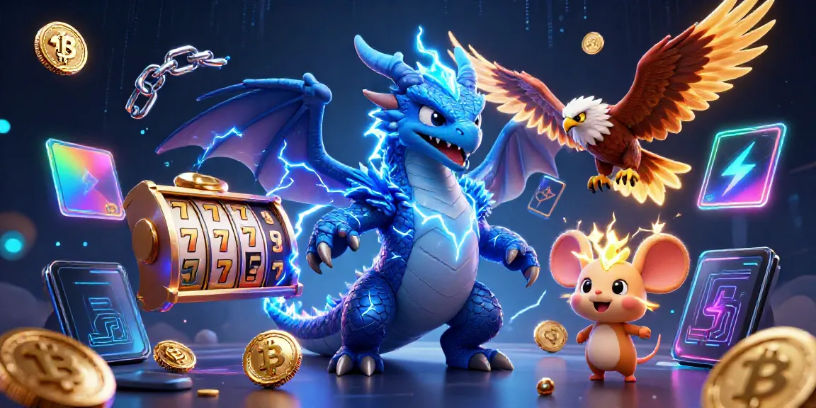 Experience the excitement of TG 88 with electric dragon and glowing hawk in a detailed casino theme.