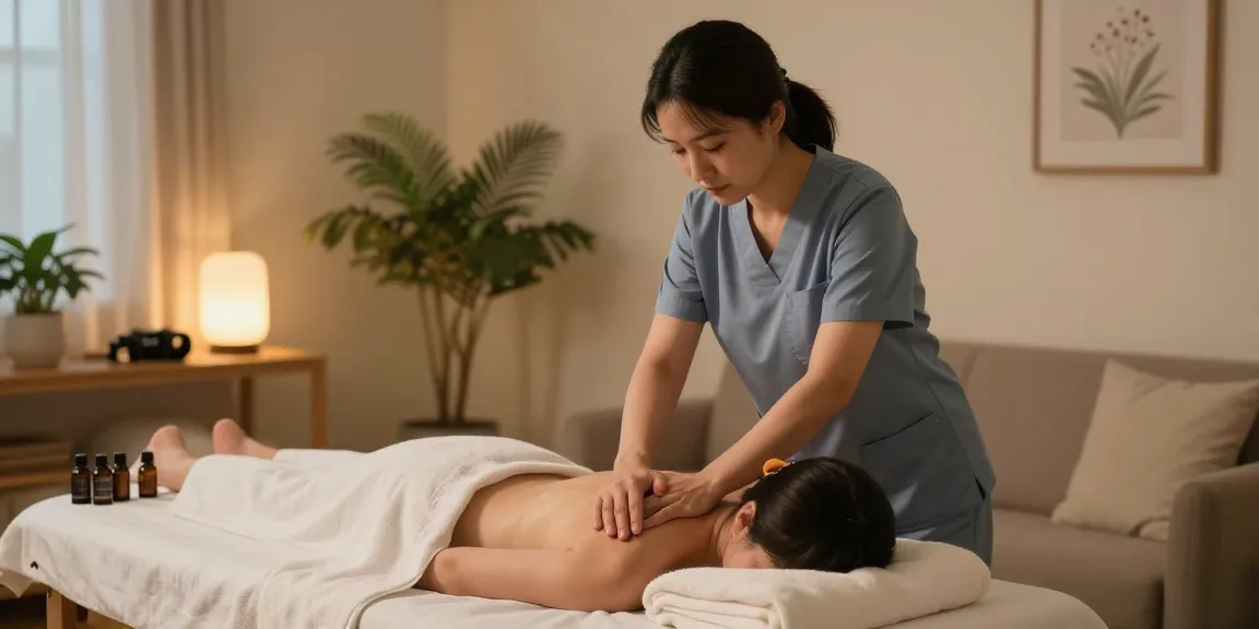 An relaxing 안산출장마사지 service in a cozy environment ensuring comfort and tranquility.