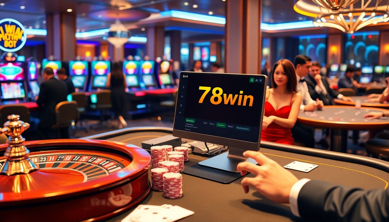 Engage with the 78win.bot platform while enjoying thrilling casino games like poker and roulette.