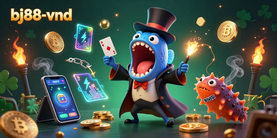 Experience thrilling gameplay at bj88-vnd with a vibrant underwater casino scene featuring magical elements and crypto flair.