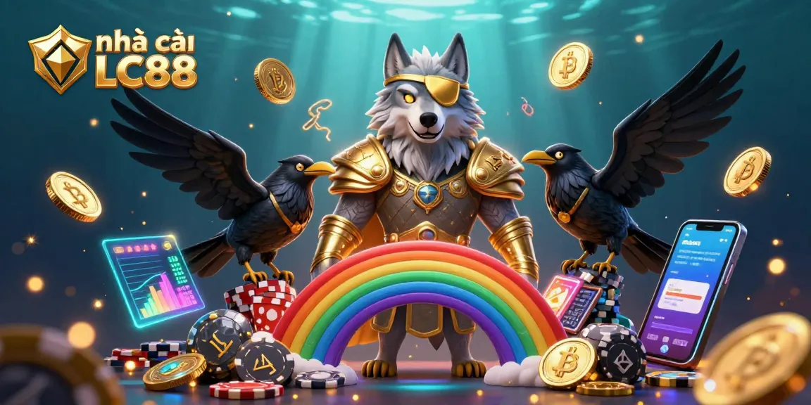 Join nhà cái LC88 for thrilling betting on a vibrant casino chip bridge with dynamic elements.