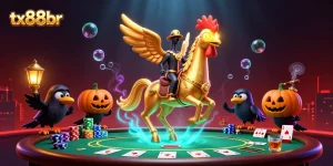 Experience thrilling gameplay at tx88br with vibrant casino scenes featuring poker tables and dynamic characters.