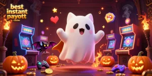 Experience the thrill of winning at the best instant payout casino with vibrant 3D characters and arcade elements.