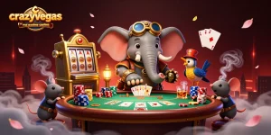 Engage with crazyvegas australia real money casinos through this dynamic 3D steampunk casino scene.